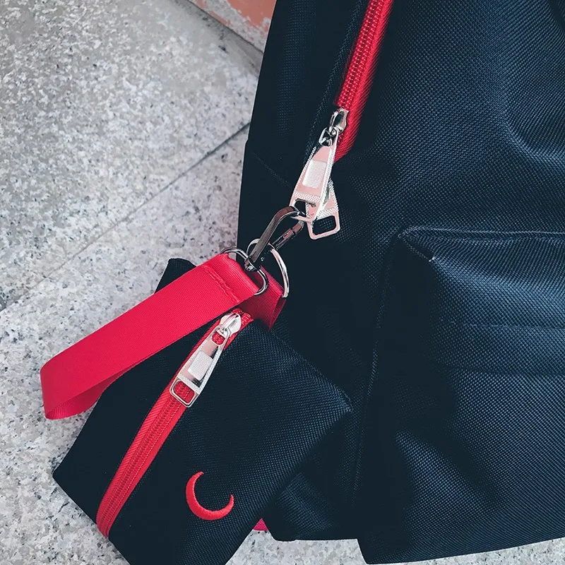 Рюкзак в стиле Харадзюку для мужчин и женщин с вышивкой виде полумесяца