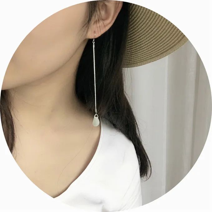Новые модные серьги Yang Mi с белым камнем капли воды трещина длинные серьги вrincos бижутерия Bijoux подарки