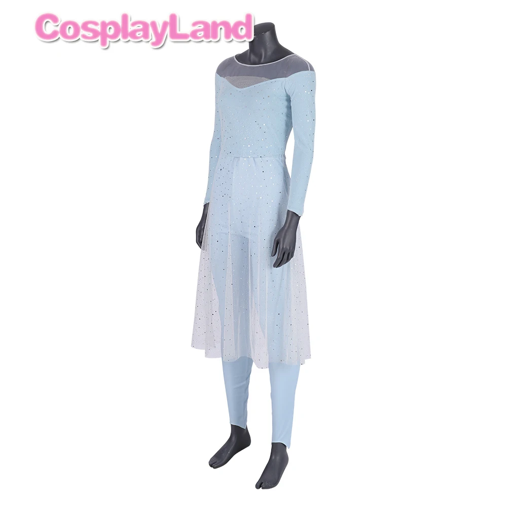 Платье принцессы Анны, Эльзы, Снежной королевы, женское голубое платье для костюмированной вечеринки, вечерние костюмы на Хэллоуин, нарядное платье на заказ