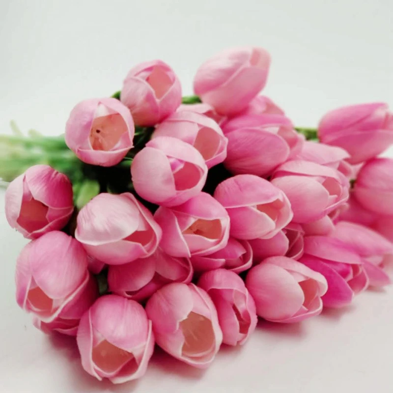 10 шт./лот букет из искусственных тюльпанов настоящие на ощупь цветы для украшения