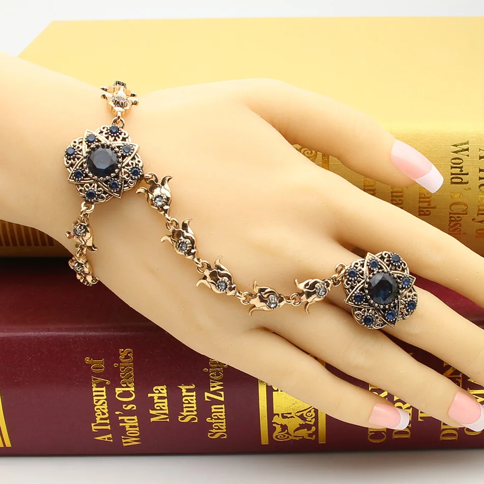 Женский ювелирный комплект из кольца и браслета в турецком стиле|jewelry sets for