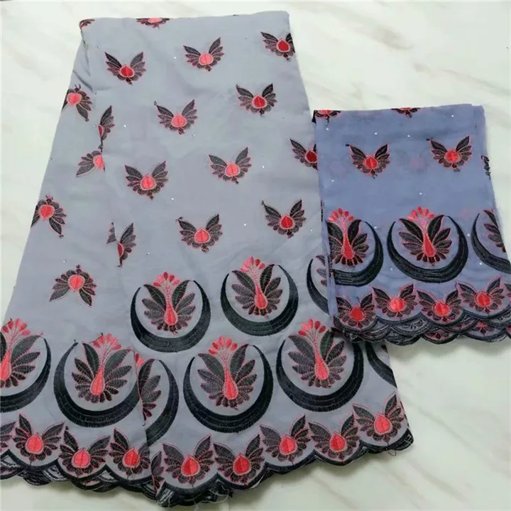 Кружевная ткань в африканском стиле 100% хлопок из Дубая для свадьбы 5 + 2