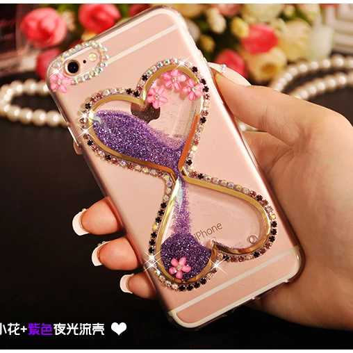 Роскошный блестящий чехол песочные часы с жидким песком для Redmi 9/8/8A/7/6/6A/5 Plus/ Poco F2