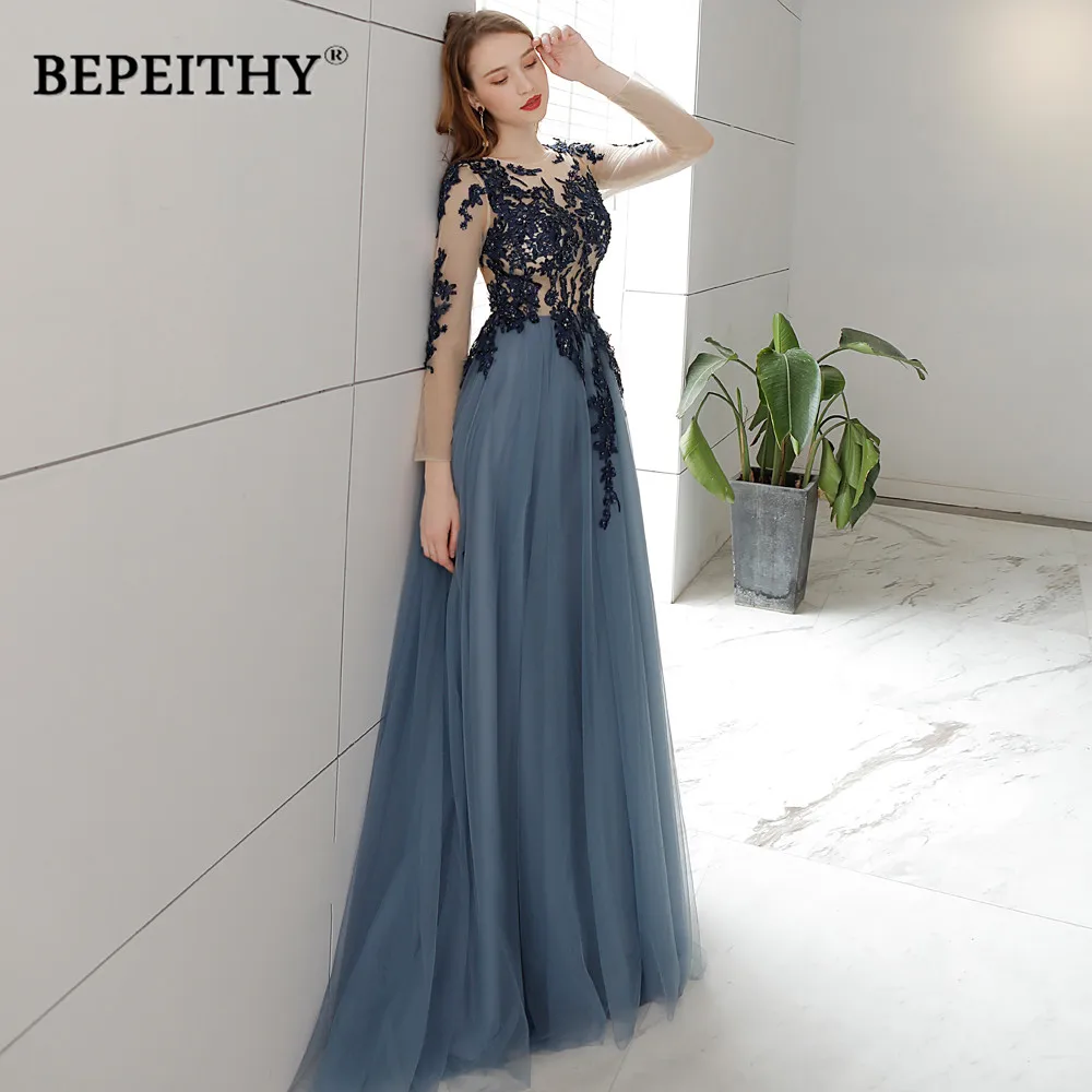 Vestido De Festa длинное вечернее платье с открытой спиной длинными рукавами 2021
