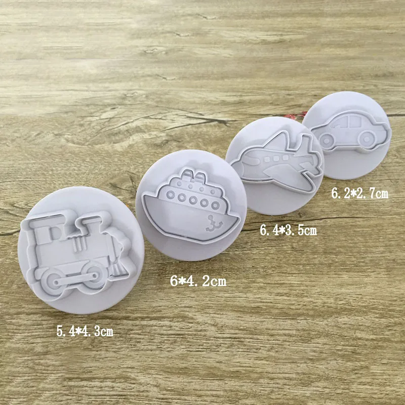 4 шт. пластиковые ножи для тортов помадки формы печенья самолета автомобиля