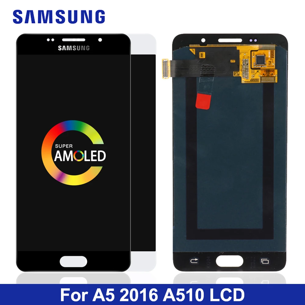 5,2 ''Супер AMOLED lcd для samsung Galaxy A5 A510F A510M A510FD A510Y lcd дисплей кодирующий преобразователь сенсорного экрана в сборе