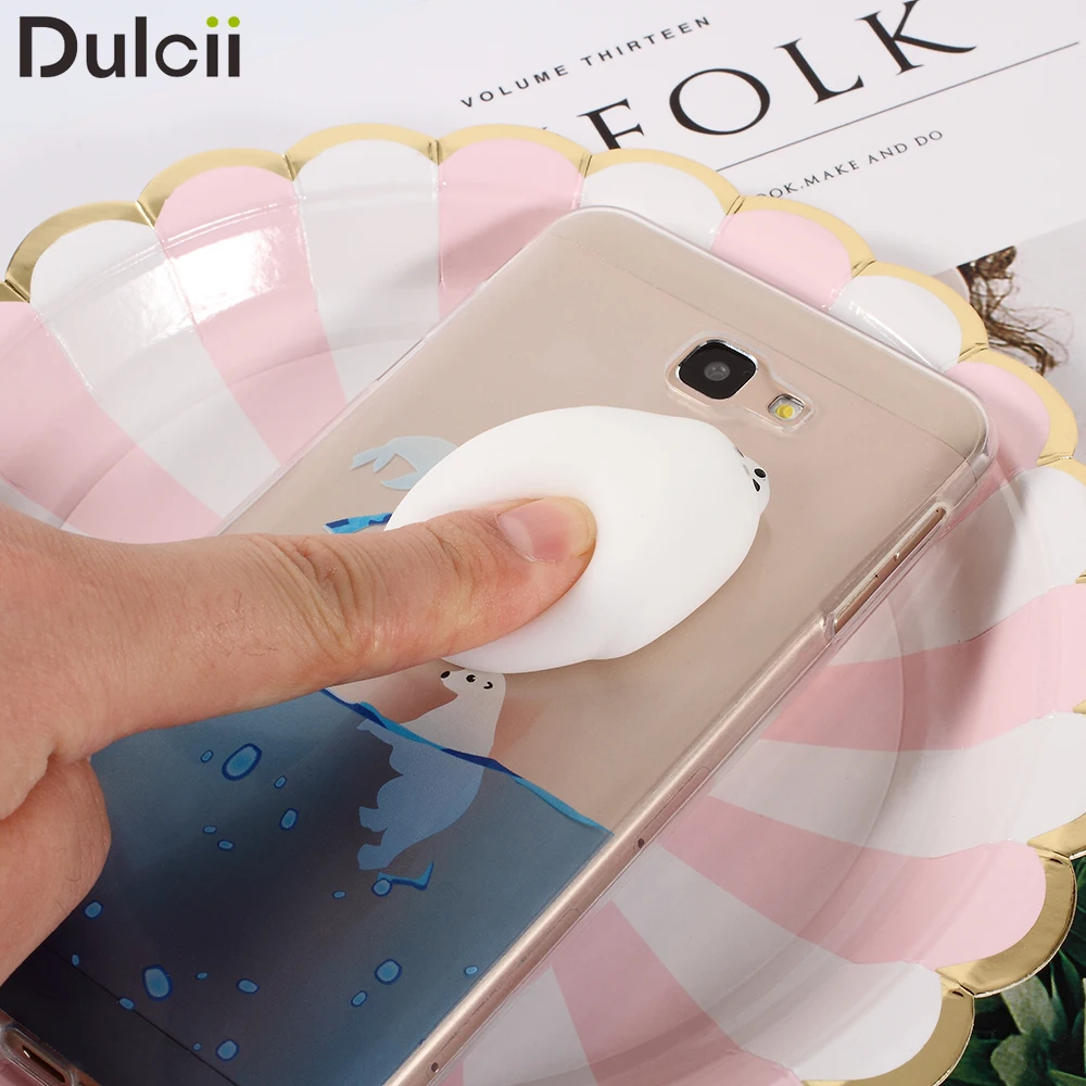 Dulcii крышка для Galaxy J7 Prime &amp On7 2016 мягкие мягкими 3D силиконовые печать Морской Волк