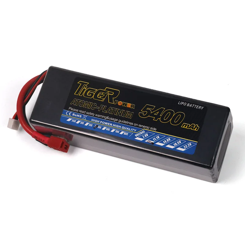 Tiger Lipo 120C rc car bateria 3s 5400mah 11.1v hard case battery for 1/8 scale 4WD off road Monester Truggy Buggy truck | Игрушки и