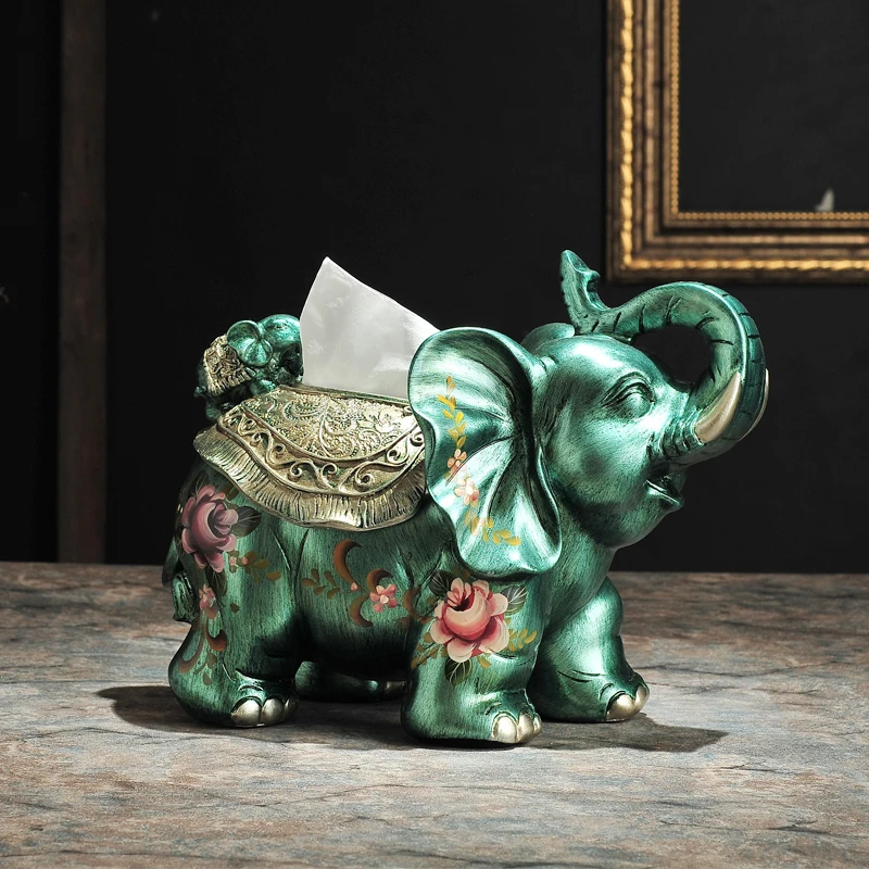 Тканевая коробка со слоном в стиле Континентальный ретро предметы интерьера для