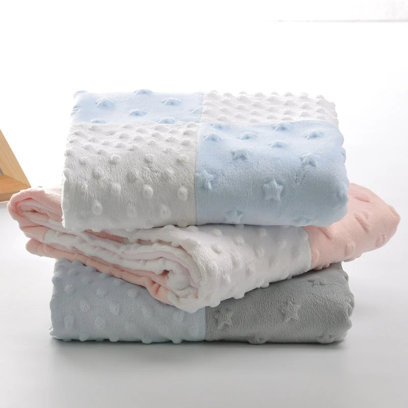 Minky Polar шерстяное одеяло розовое из микрофибрового плюша детское s Двухслойное