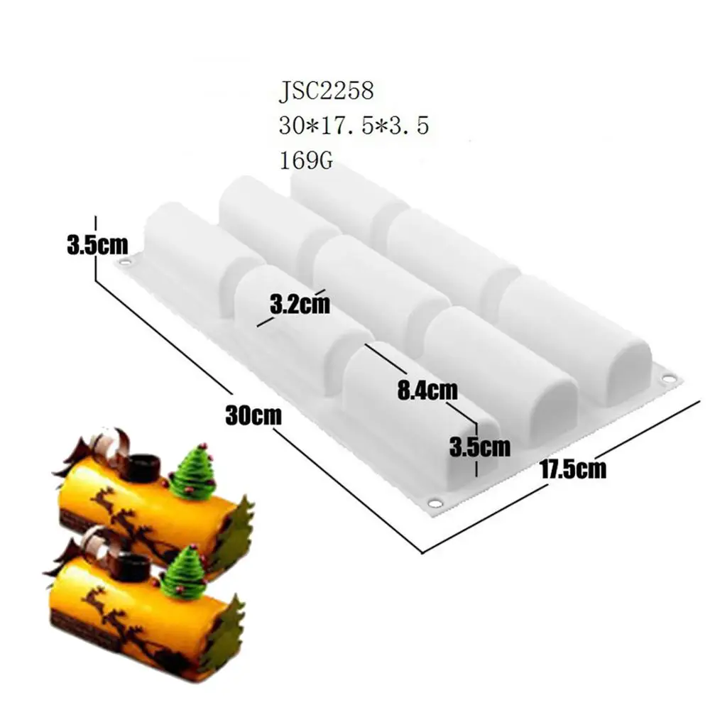 3D длинные трубки силиконовые формы Шоколадные конфеты Желе Формы Кекс