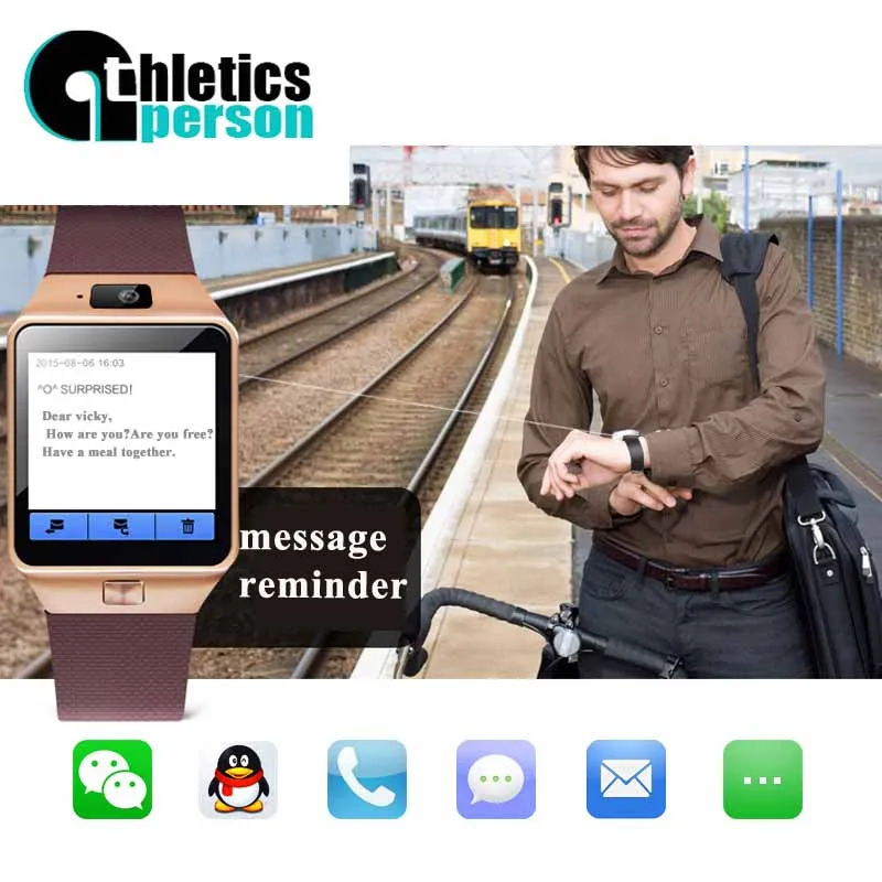 Bluetooth Смарт часы DZ09 Smartwatch поддержка TF SIM Камера для мужчин и женщин спортивные