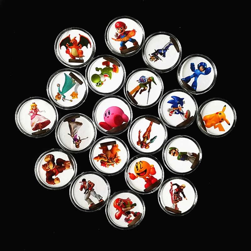 20 шт./компл. супер Smash Bros для Amiibo карты Марио Ntag215 печатных наклеить коллекция монет NFC тег NS переключатель Wii U