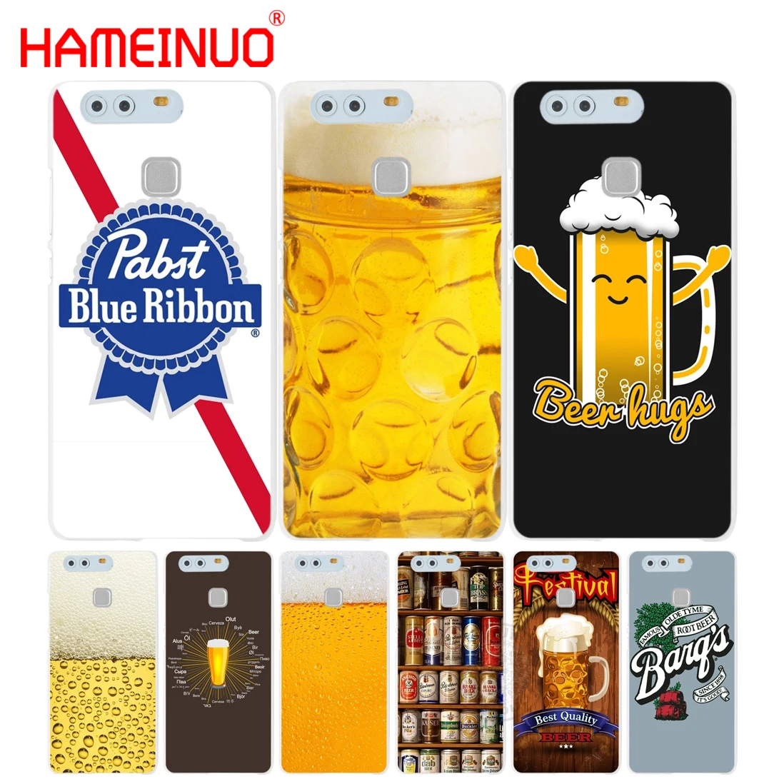 HAMEINUO крутой летний кожаный чехол со стаканом пива для телефона huawei Ascend P7 P8 P9 P10 lite