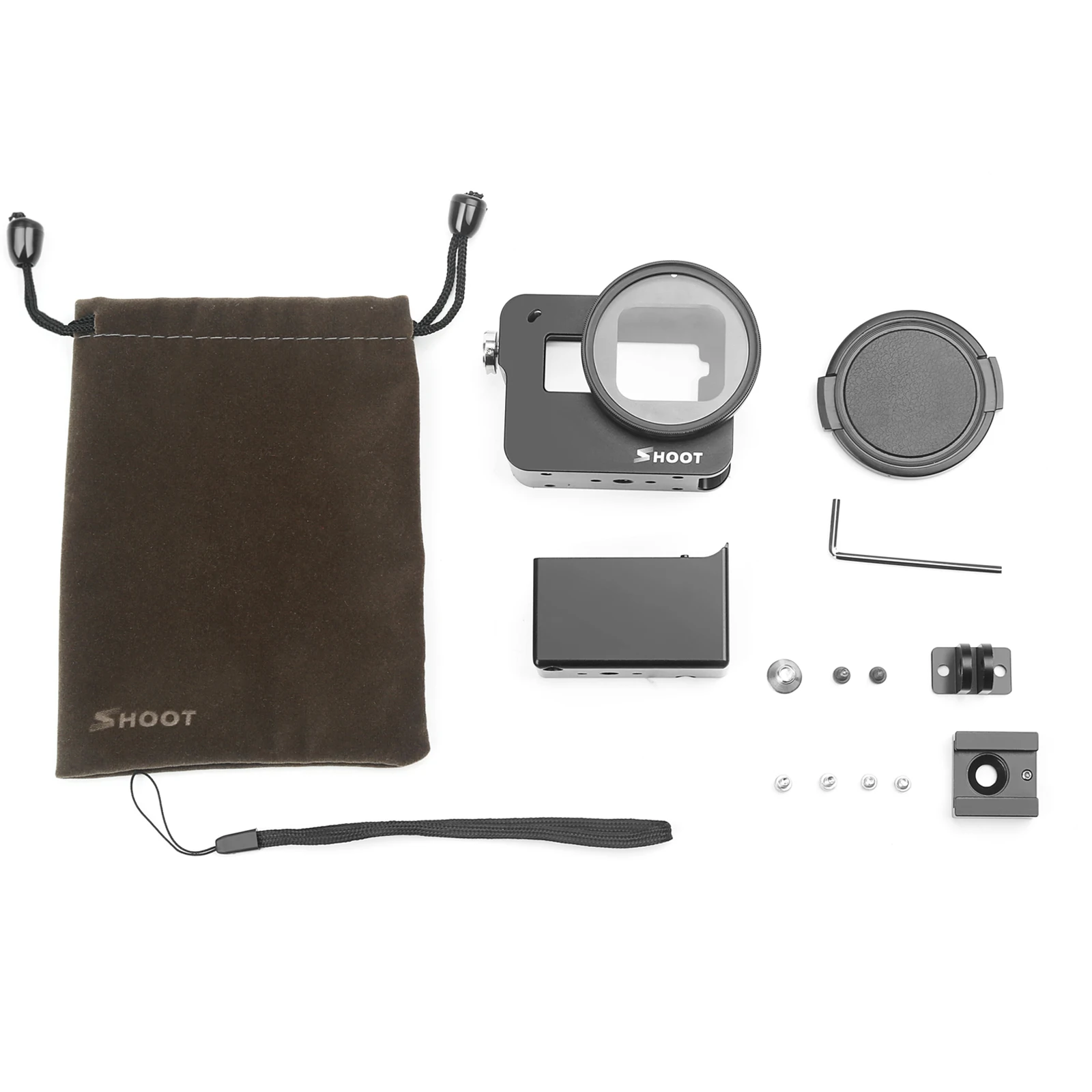 Чехол для видеокамер GoPro Hero 7 6 5 Black 2018 защитный чехол книжка с 52 мм УФ фильтром