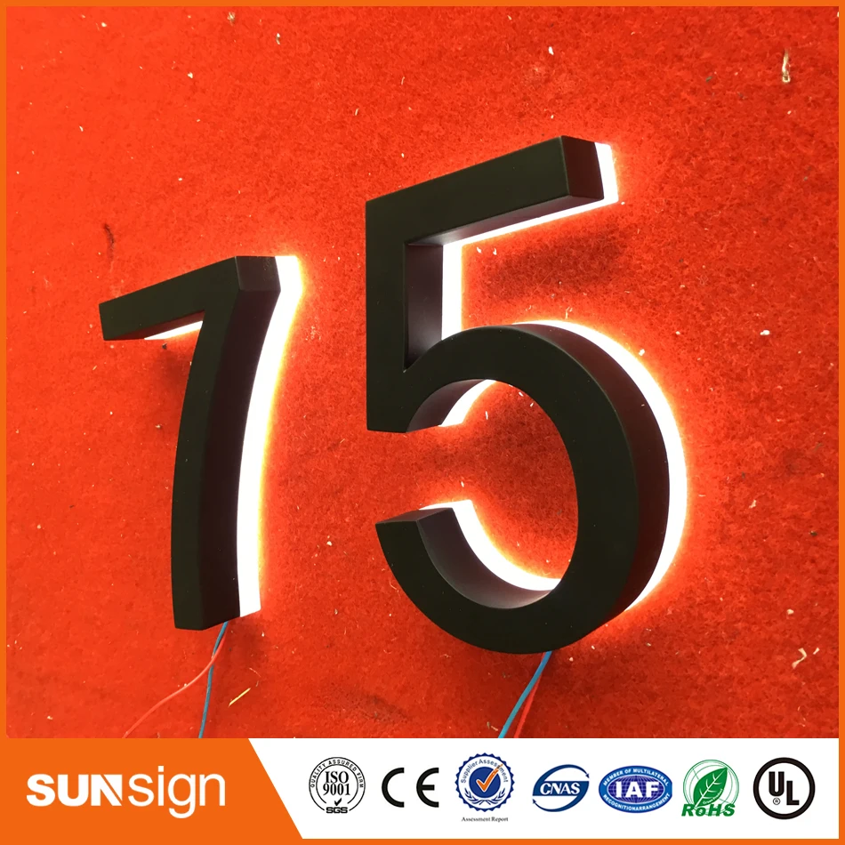 Светодиодная подсветка из нержавеющей стали 25 см|shop sign|led house numbersled channel letters |