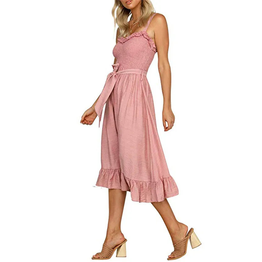 Женское однотонное платье с бантом и открытыми плечами летнее облегающее на