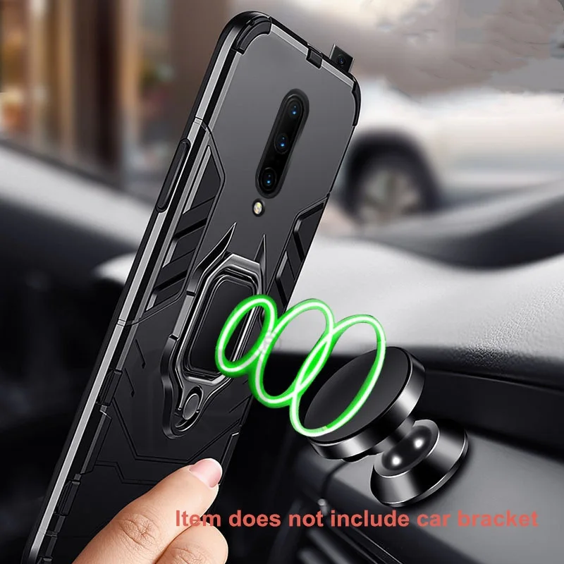 For Oneplus 7 Pro Case Ring Holder Armor Bumper Back Cover One plus 1+7 Phone Finger Shockproof Fundas |