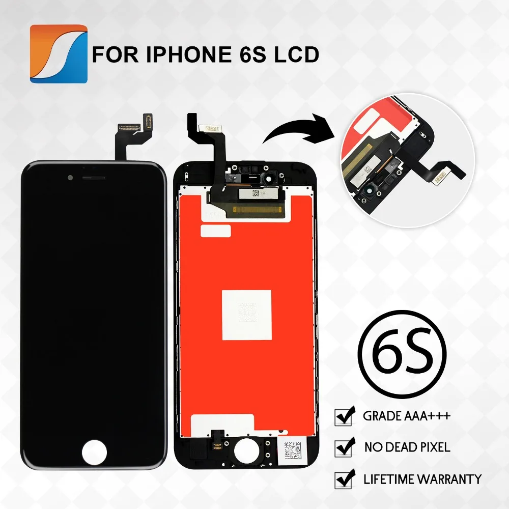 100 шт./лот AAA + для iPhone 6S LCD Ecran Замена с 3D сенсорным экраном сборка Дисплей