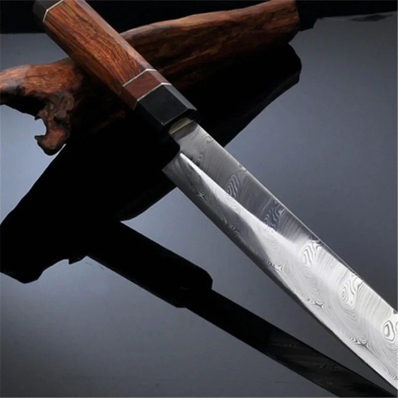 Японский нож Сакай для суши сашими из швейской дамасской стали с порошковым