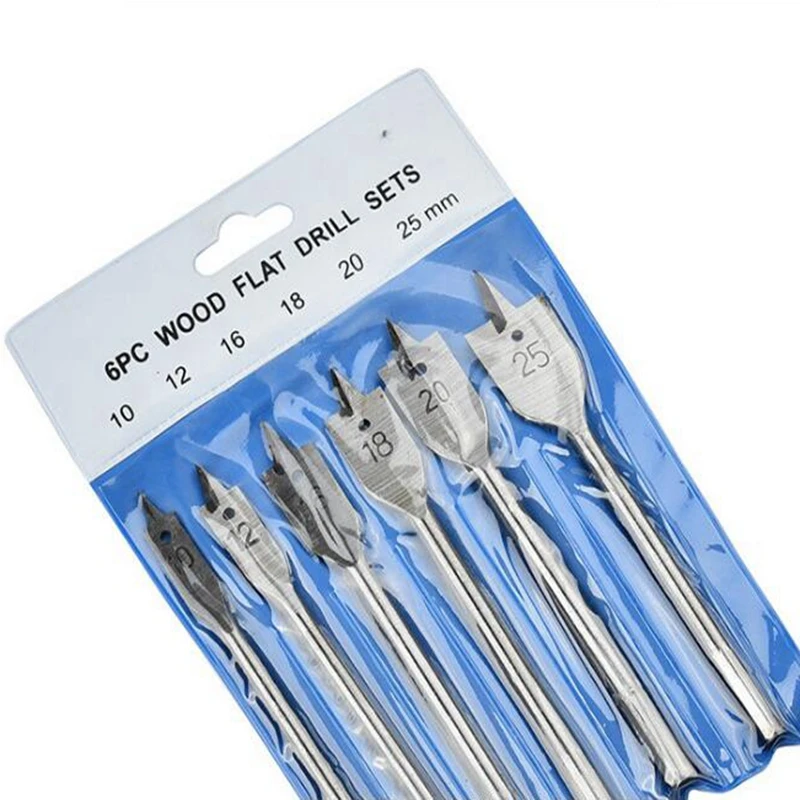 1Pcs 6mm-40mm Woodworking Tools Titanium Coated Spade Flat Head Wood Boring Drill Bits Power for Hand Drilling | Инструменты
