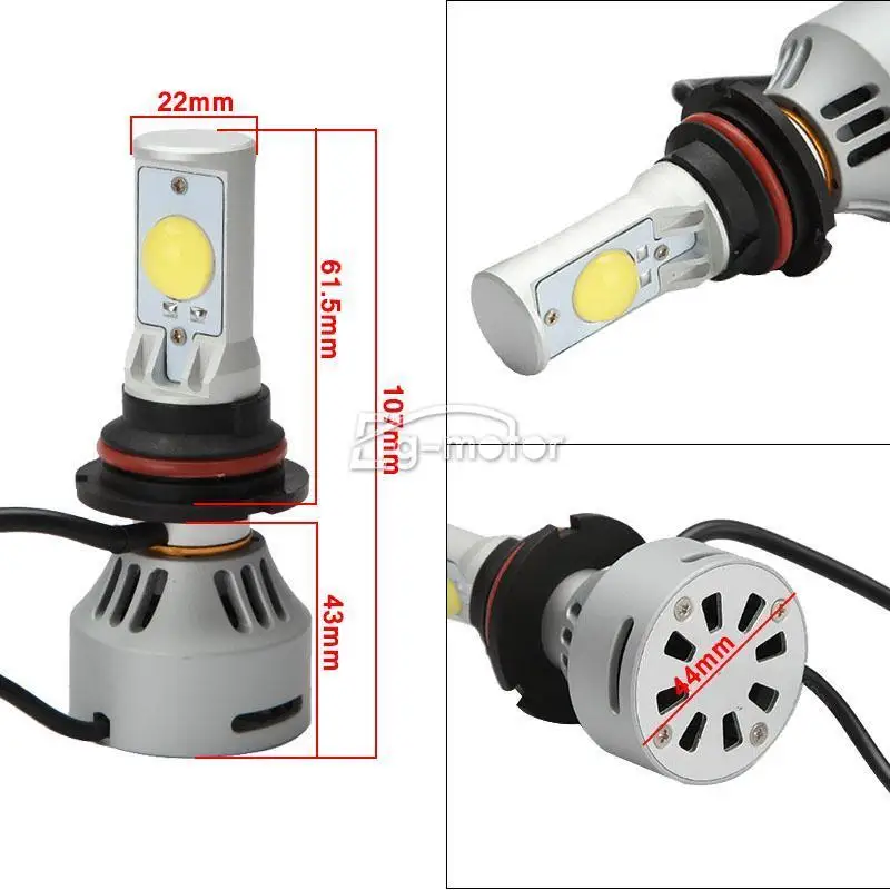 

2X 3200LM 36W 6500K Head Lamps Light LED Headlight Bulbs Kit 9007 SALE