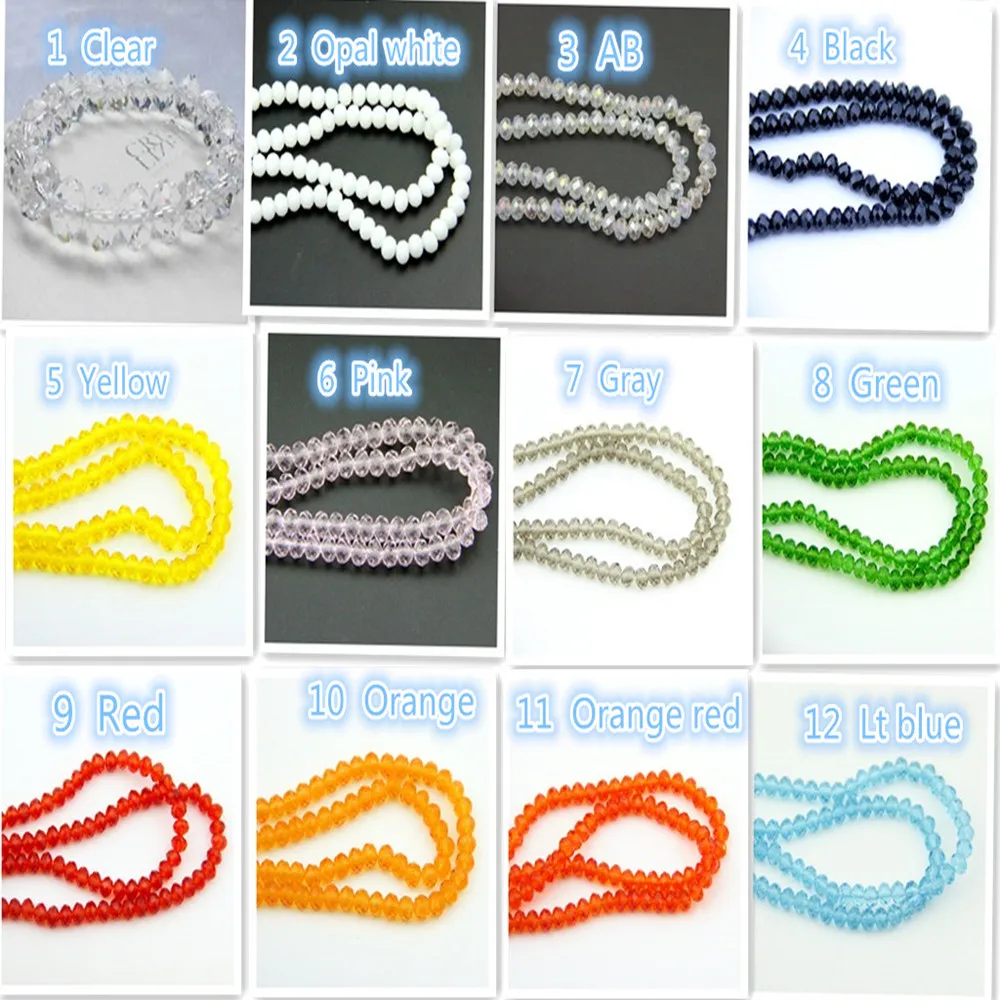 Поставка на день рождения 2*3 8*10 мм темно янтарный хрустальный шар Rondelle шарик K9