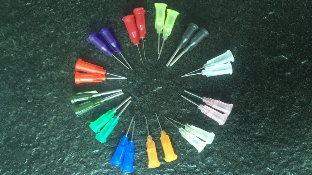 50 шт. различные образцы игл клапанные иглы калибры для различных клеевых