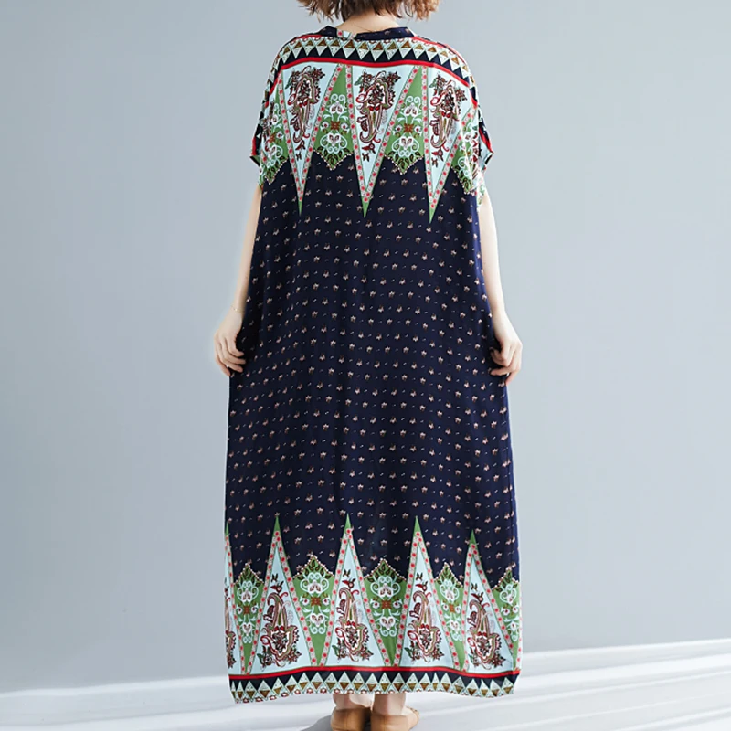 Женское богемное платье Elegdream повседневное Свободное длинное макси в богемном