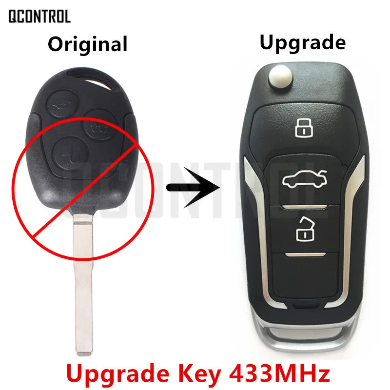 QCONTROL обновленный Автомобильный Дистанционный ключ для Ford Focus Mondeo Fiesta Galaxy Fusion HU101