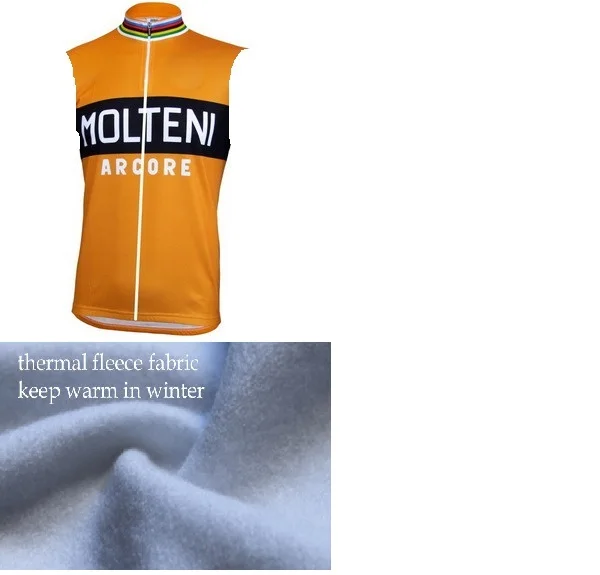 Зимний флисовый термальный 2018 MOLTENI CLASSIC 4 короткий жилет без рукавов ROPA CICLISMO