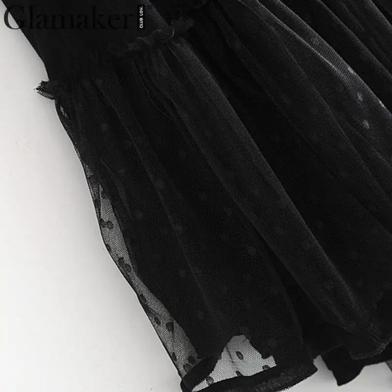 Glamaker кружевное мини-платье с v-образным вырезом на шее, летнее сексуальное элегантное белое короткое платье с открытой спиной, женское праздничное пляжное платье для вечеринки, Новинка