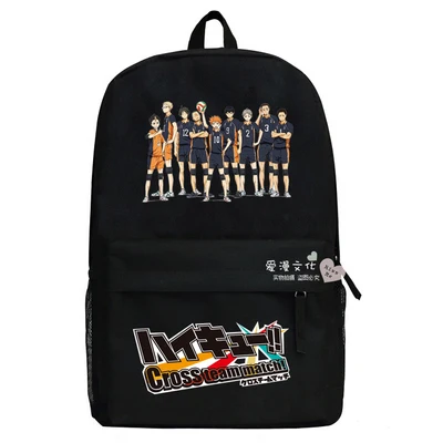 Аниме Haikyuu Косплэй Хината Syouyou/кагеяма тобио COS аниме мультфильм студент Мужская и женская сумка рюкзак сумка - Цвет: Золотой