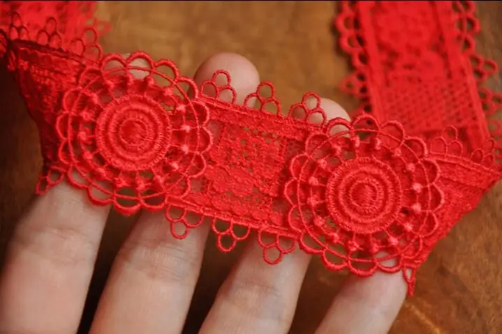 3 метра в партии 8 см красные серые черные кружевные ленты и для свадебного платья