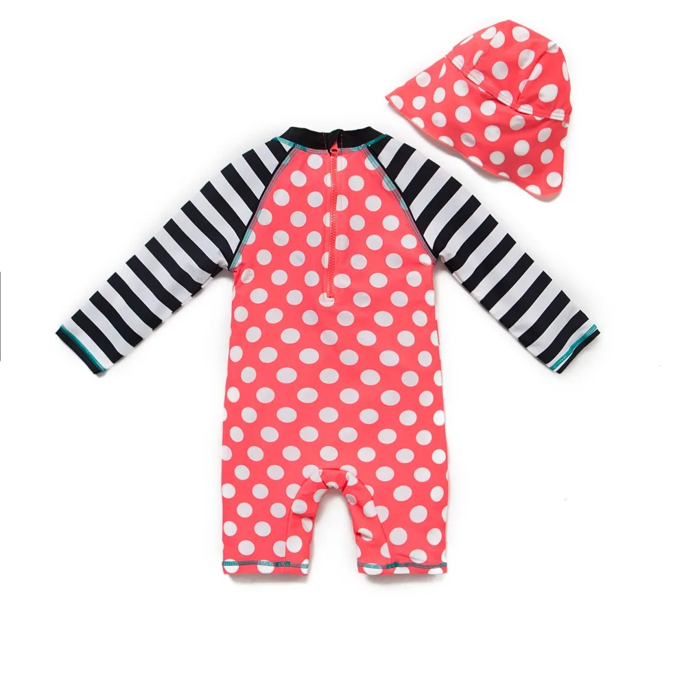 Купальный костюм для маленьких девочек UPF 50 + солнцезащитный цельный пляжный с