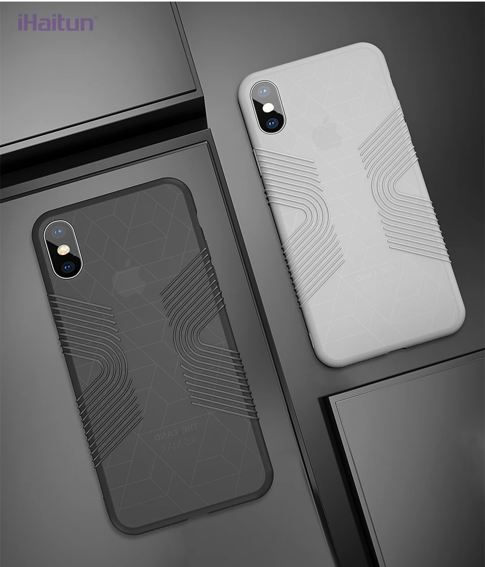 IHaitun роскошный нескользящий чехол для iPhone XS MAX XR X чехол s тонкая капля прозрачная задняя крышка для iPhone XR XS MAX X силиконовый тонкий