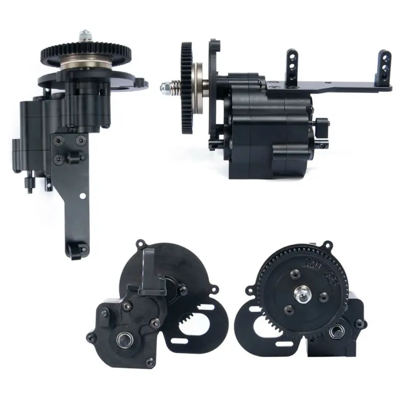 Kit 2 Speed Gearbox Black For Axial SCX10 1:10 RC Car Phantom 90018 90053 90048 Useful Durable Practical | Игрушки и хобби