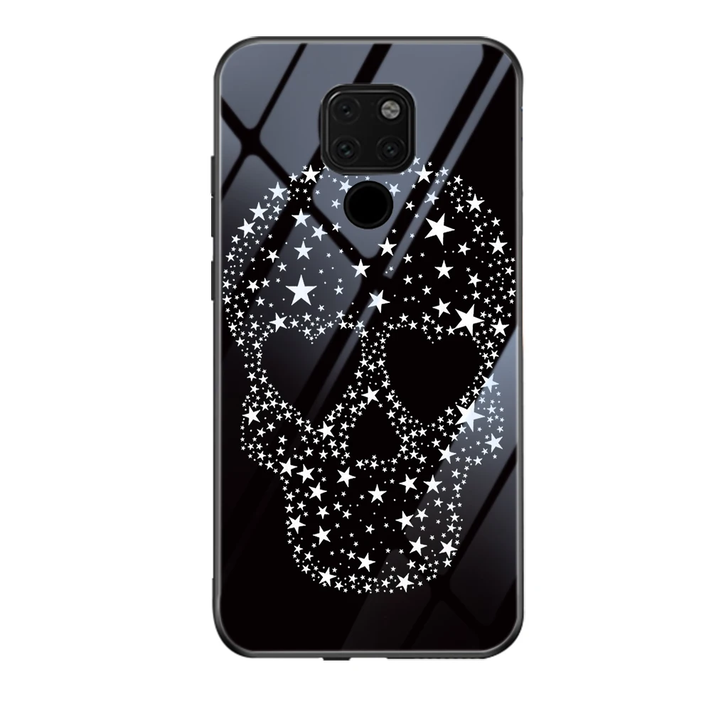 Ciciber роскошный чехол с черепом для huawei P30 P20 mate 20 Lite Pro закаленное стекло чехлы