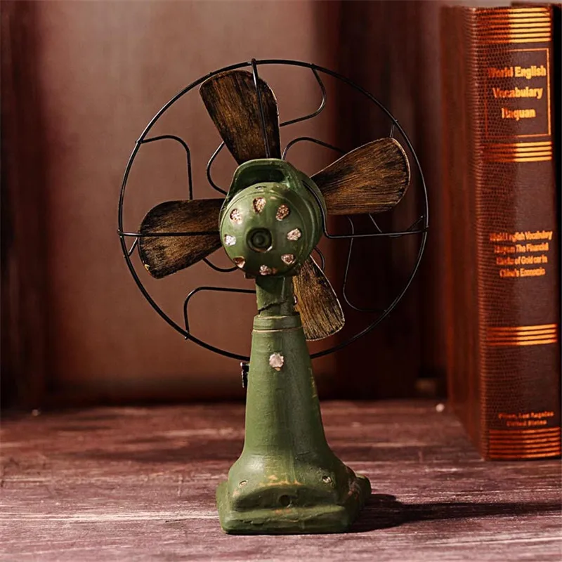 Винтаж Стиль Смола ремесло вентилятор Модель якоря на день рождения Настольный