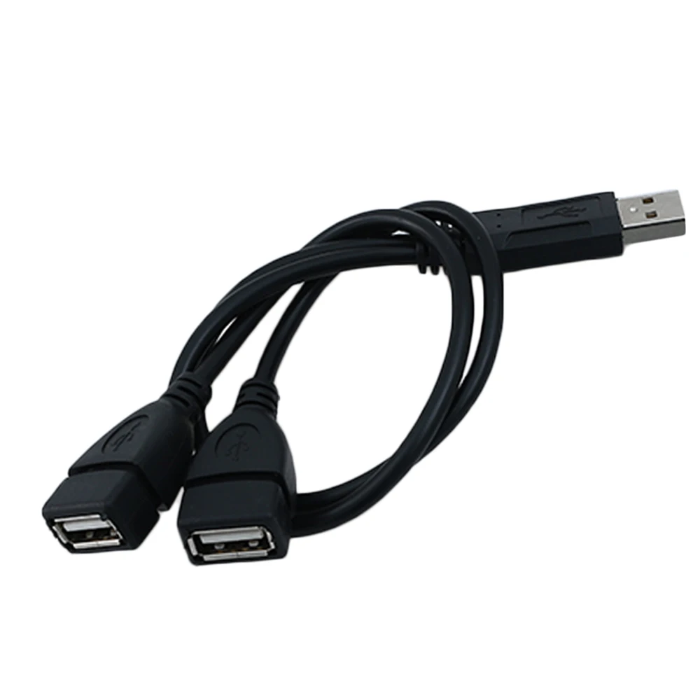 USB 2,0 A Мужской 2 двойной женский Джек Y разветвитель концентратор мощность кабель для передачи данных адаптер разъем для ноутбука ПК смартфон