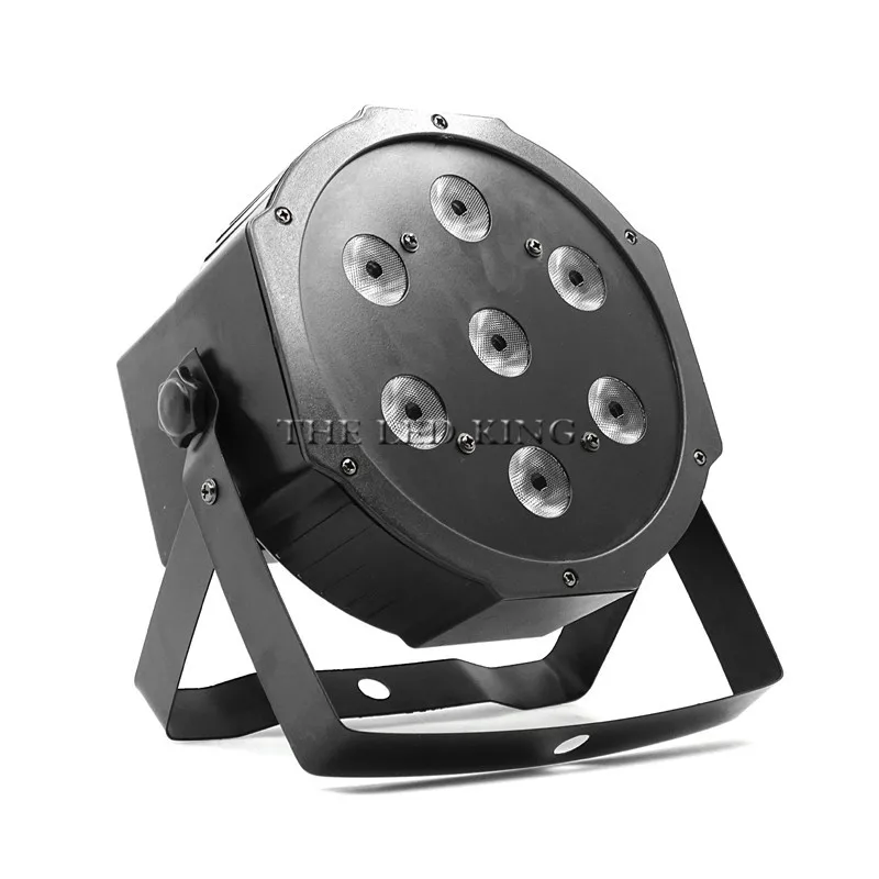 Быстрая доставка 7x12 Вт светодиодные прожекторы RGBW 4 в 1 плоские dmx512 для дискотек