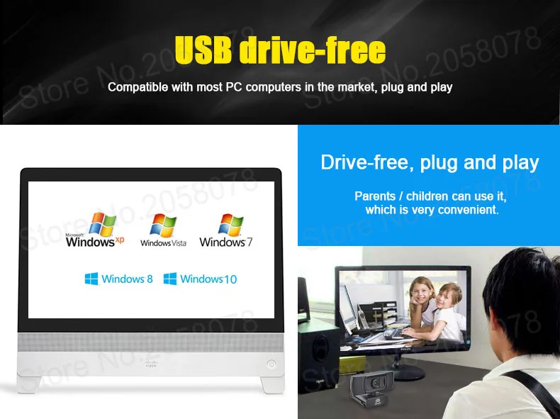 Веб-камера 1080 P, hdвеб-камера со встроенным HD микрофоном 1920x1080 p USB Plug n Play веб-камера, широкоформатное видео