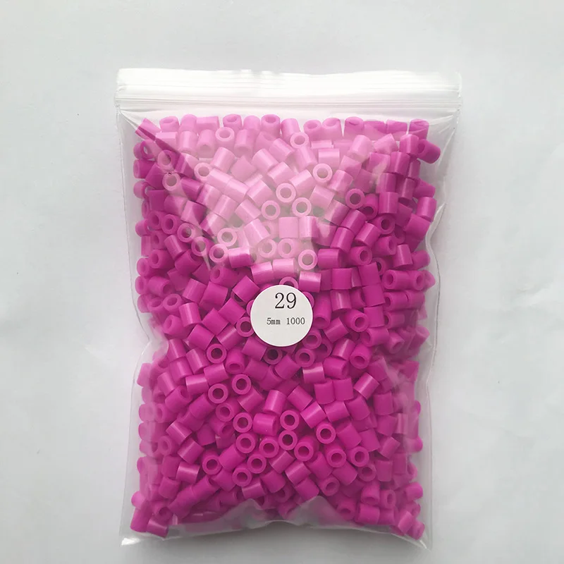 as the Photo 29 1000 Beads/Bag 5mm Perler Artkal Beads 37 Colors Available Material Bag DIY Cartoon Making Tube Colorful Beads Educational Toys - Цвет: as the Photo 29