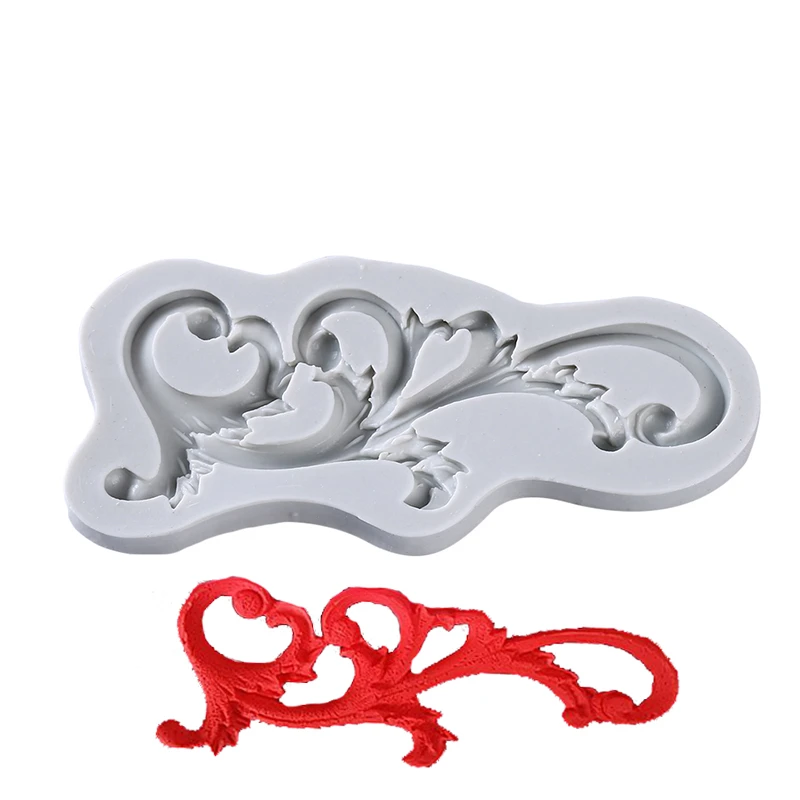 Новая тисненая винтажная Цветочная лоза силиконовая форма DIY Fondant для выпечки