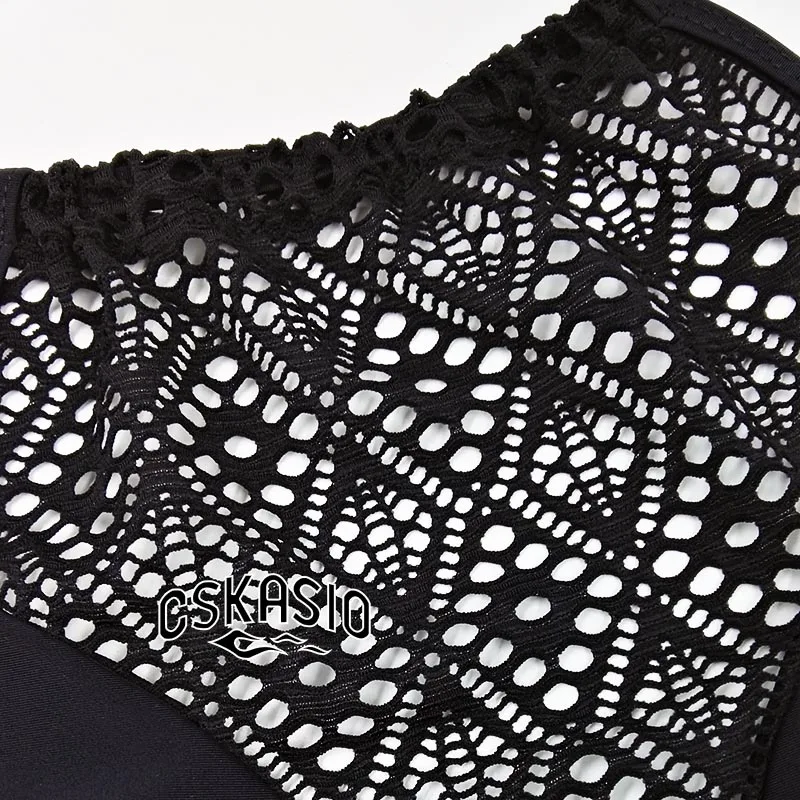 

Retro High Neck Brazilian Bikini Set Lace Bikinis Women 2017 Push Up Swimwear Hollow Out Swim Bathing Suit Halter Beach Swimsuit