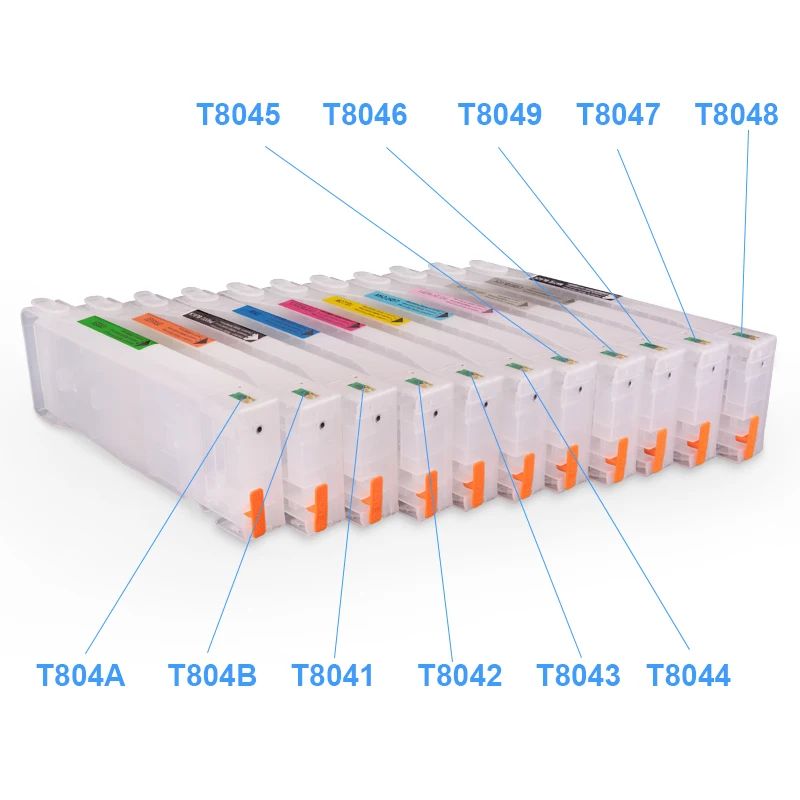 Новая версия 700 мл T8041-T8049 T804A T804B чернильный картридж чип для Epson SureColor P6000 P7000 P8000 P9000(11 цветов на выбор