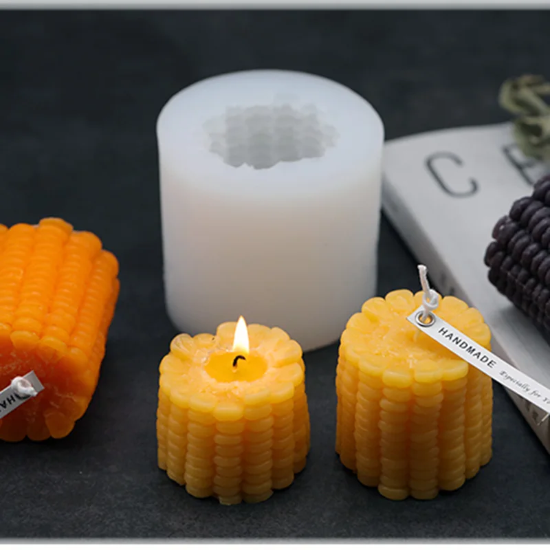 3D формы для свечей из милой кукурузы имитация еды силиконовая форма ароматерапии