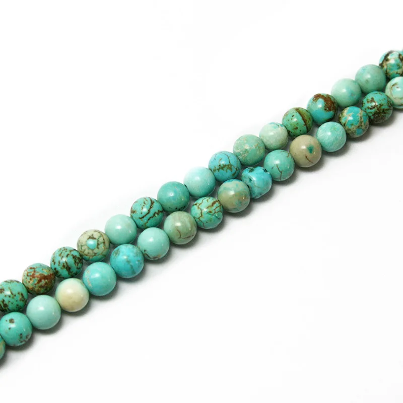 Круглые бусины из гладкого синтетического натурального камня для изготовления