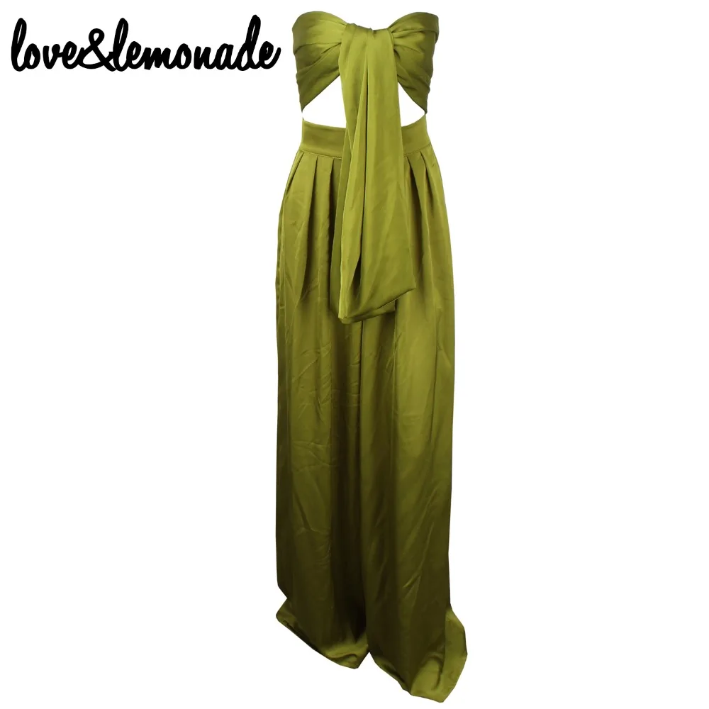 Комплект из двух предметов LOVE &amp LEMONADE зеленый с завышенной талией LM6473 | Женская