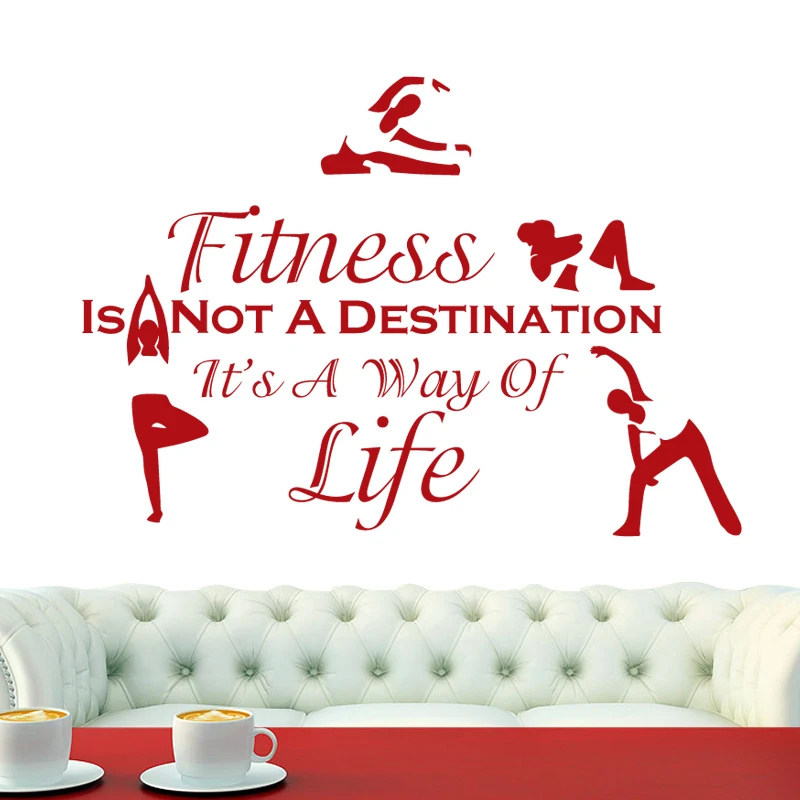 Yoga Fitness Club Decal Gym Sticker Decor Posters Vinyl Decoracion Wall Decals Mural Car | Дом и сад